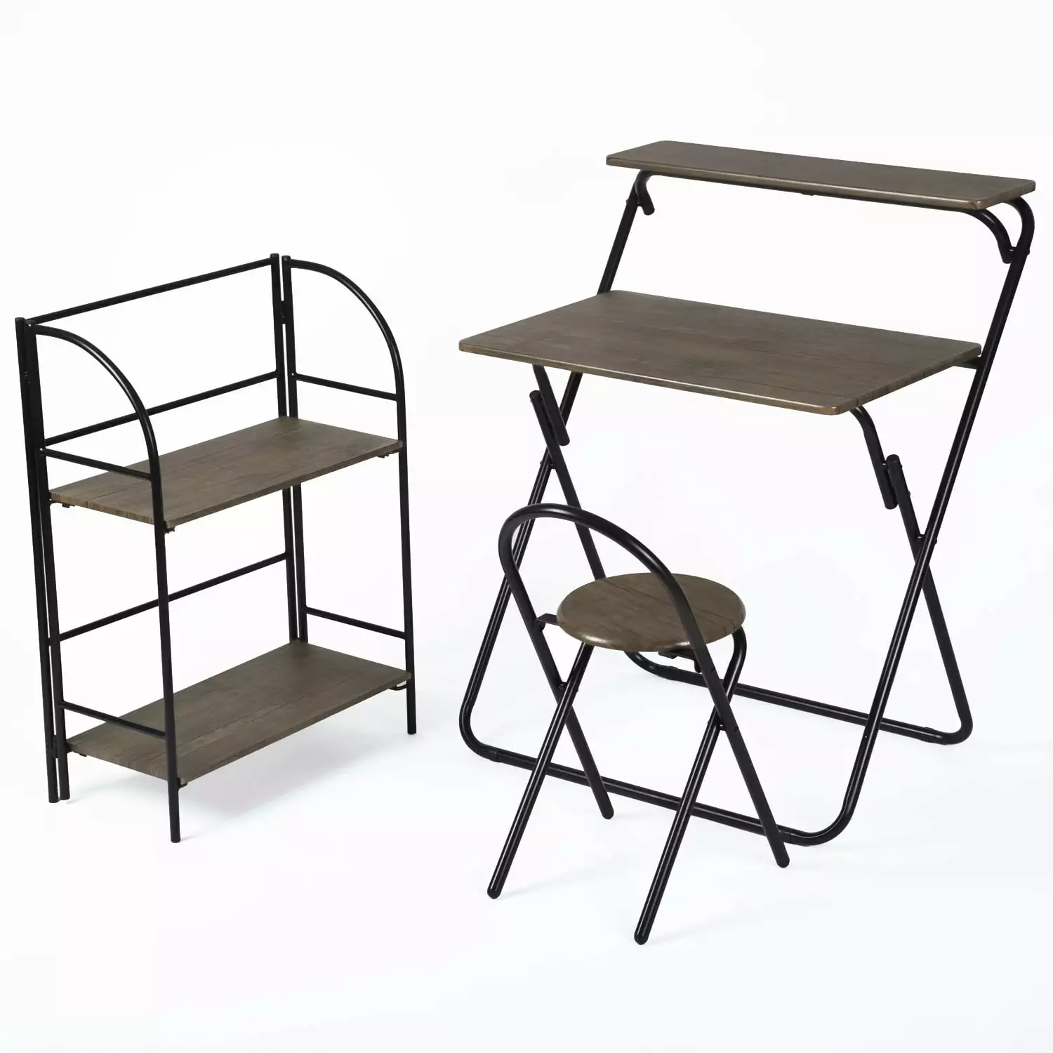 Homy Casa Contemporary 3-Piece Folding Desk Set Students and Adults