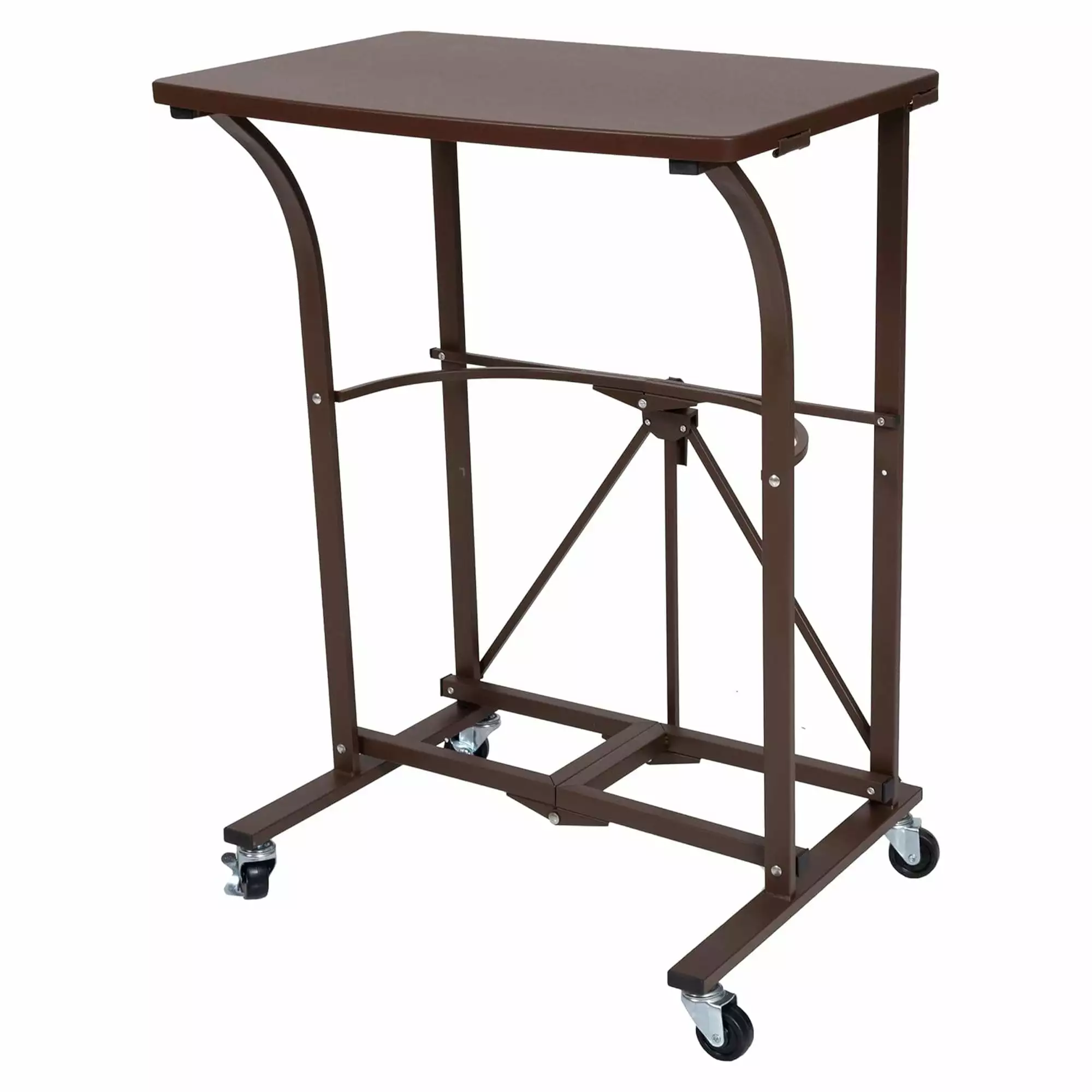 Origami Folding Computer Desk Office, Students, and Gaming Vintage Bronze Origami Rack