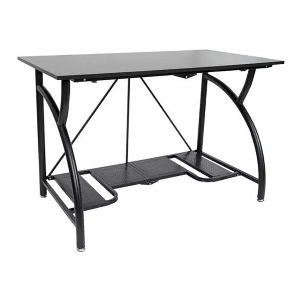 Origami Multi Purpose Folding Wooden Office Computer Furniture Table Desk Black Space Saving Desk Origami Rack