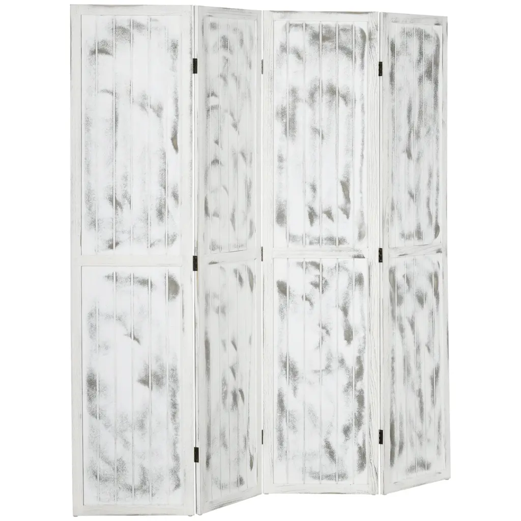 Homcom 5.5 4 Panel Room Divider Folding Privacy Screen Panels White aosom business