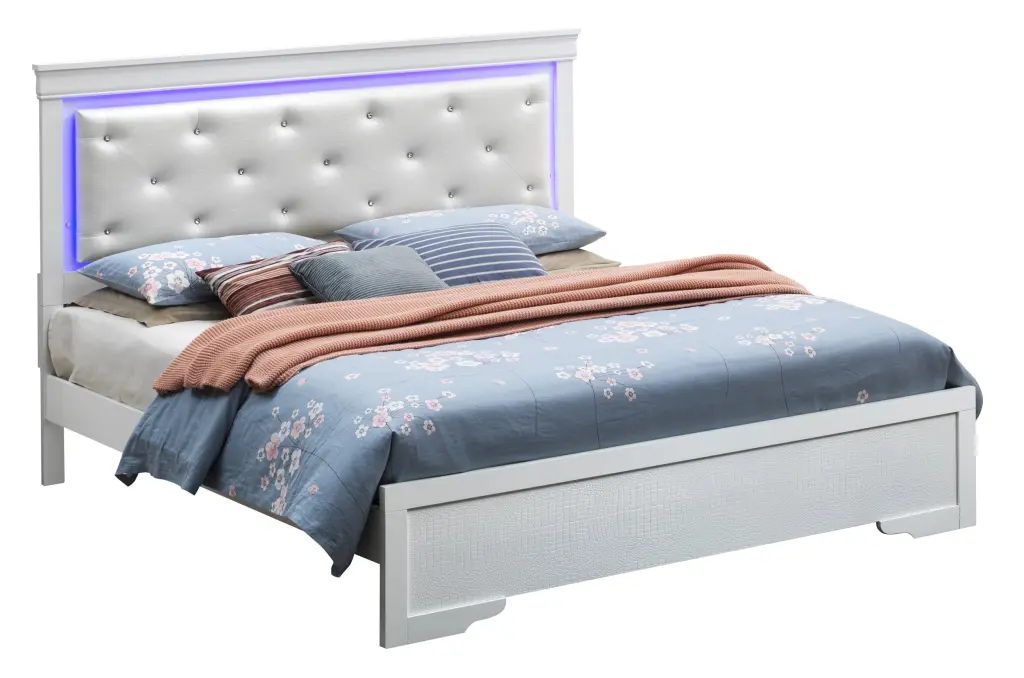 Lorana G6590C FB3 Full Bed Champagne Particle Board glory furniture
