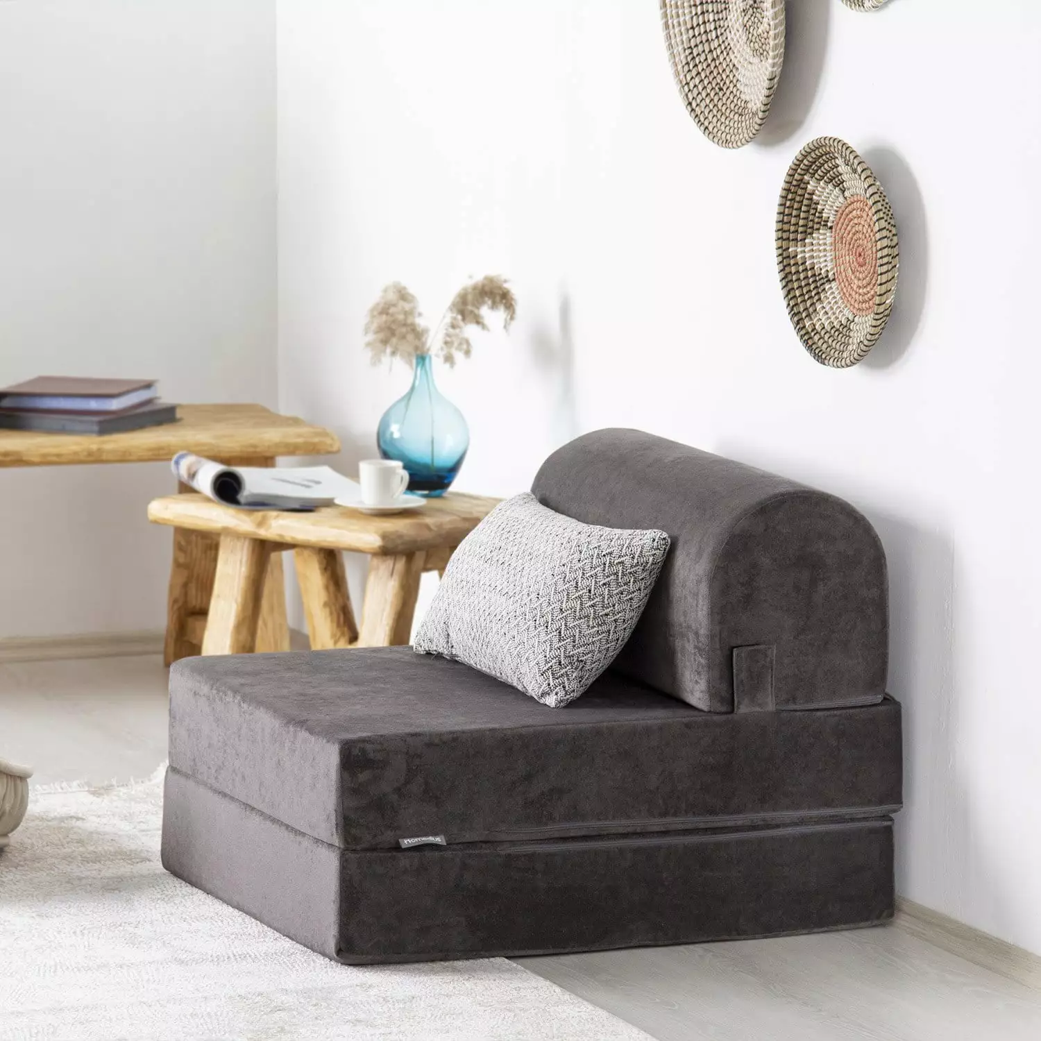Salida-Magic Anthracite 1-Seat Convertible Sofa Bed Modern Space Saving Furniture