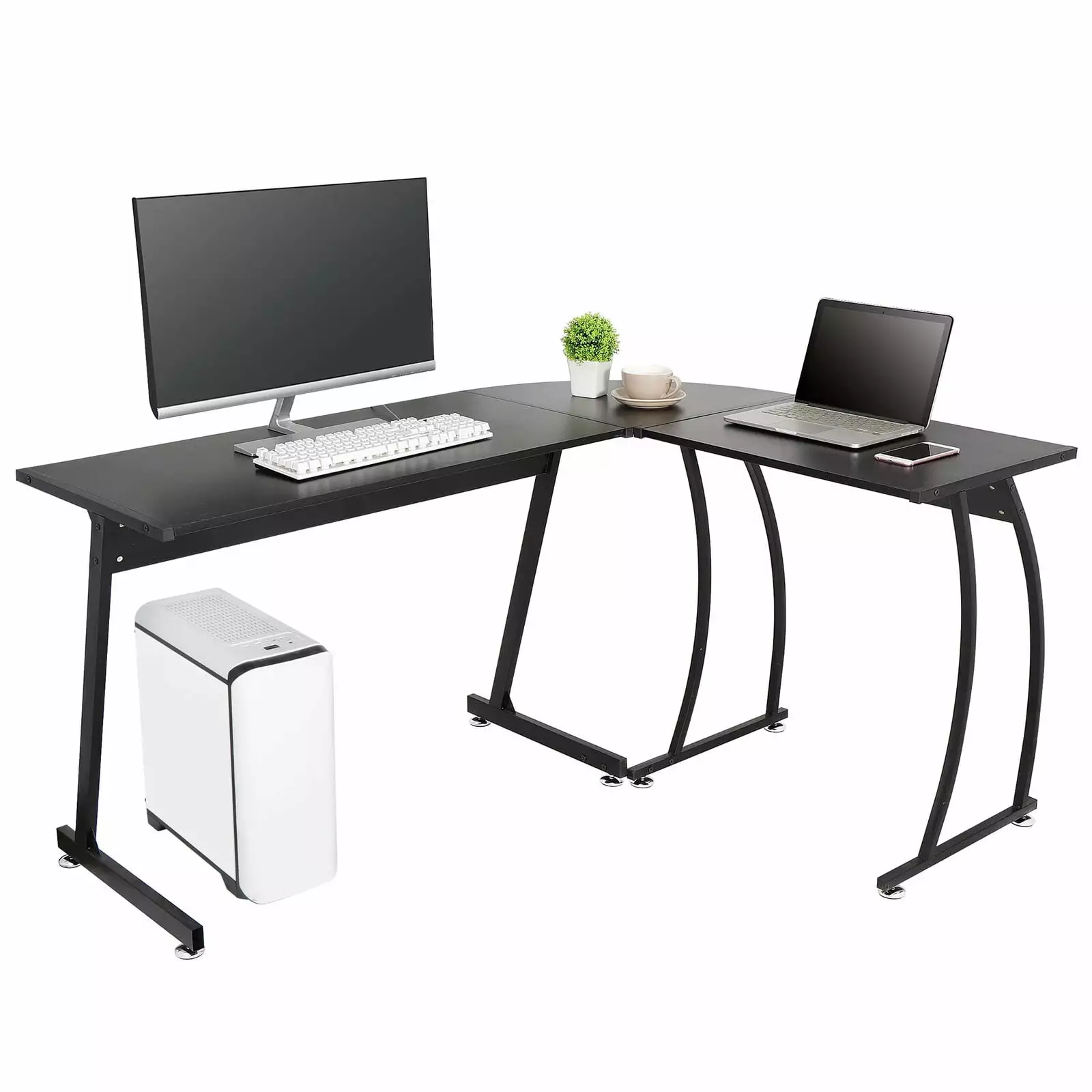 L Shaped Computer Gaming Desk Corner Workstation Home Office Laptop Table Aurora Originals