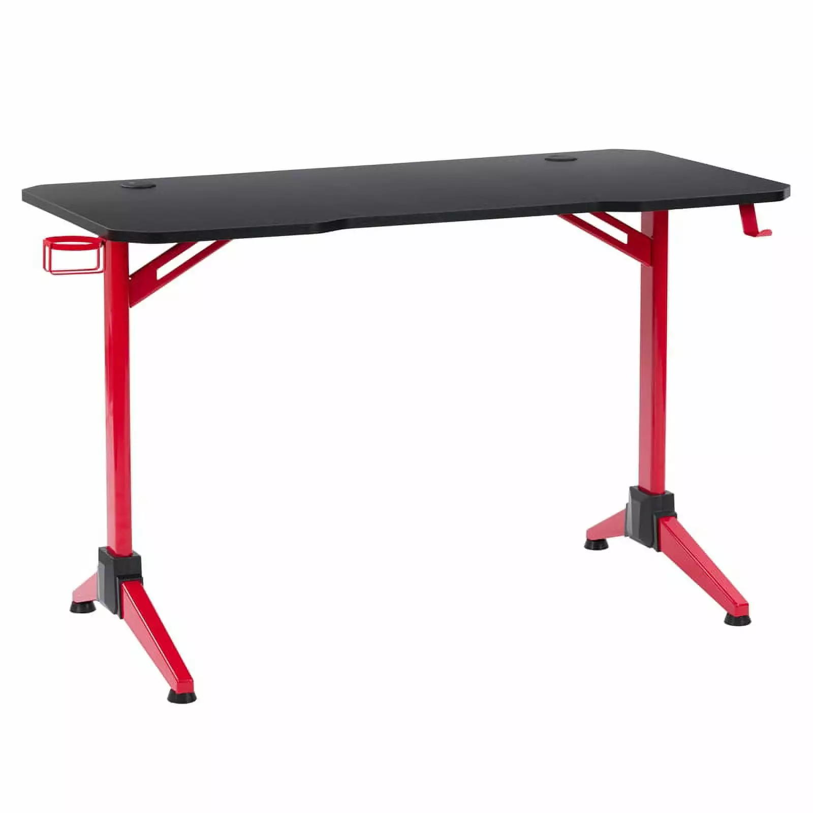 CorLiving Conqueror Engineered Wood Top Black and Red Gaming Desk Gamers