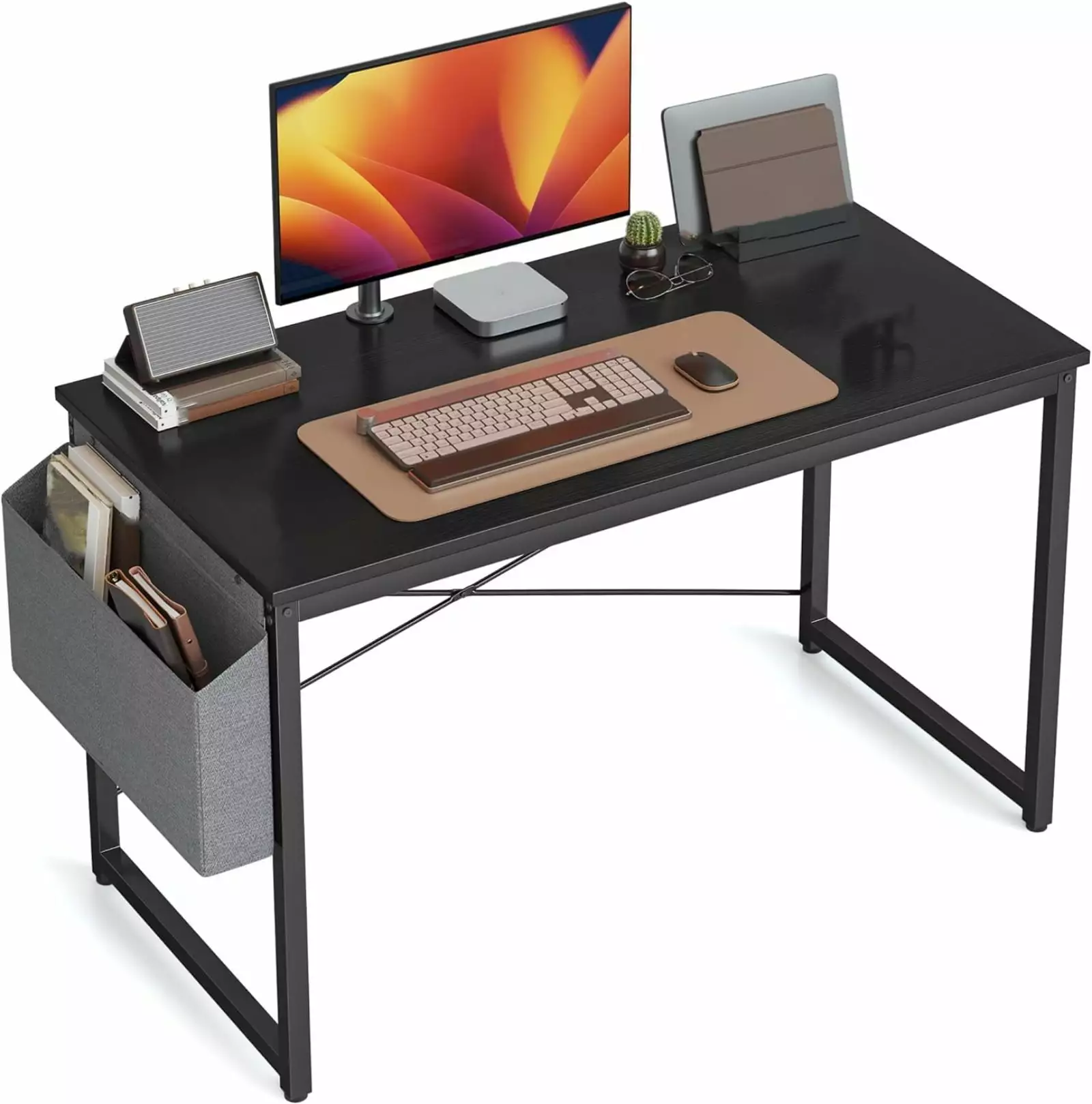 Modern Gaming Desk Office Desk Organizer Pockets - Minimalist Laptop Desk FHWMCHZ