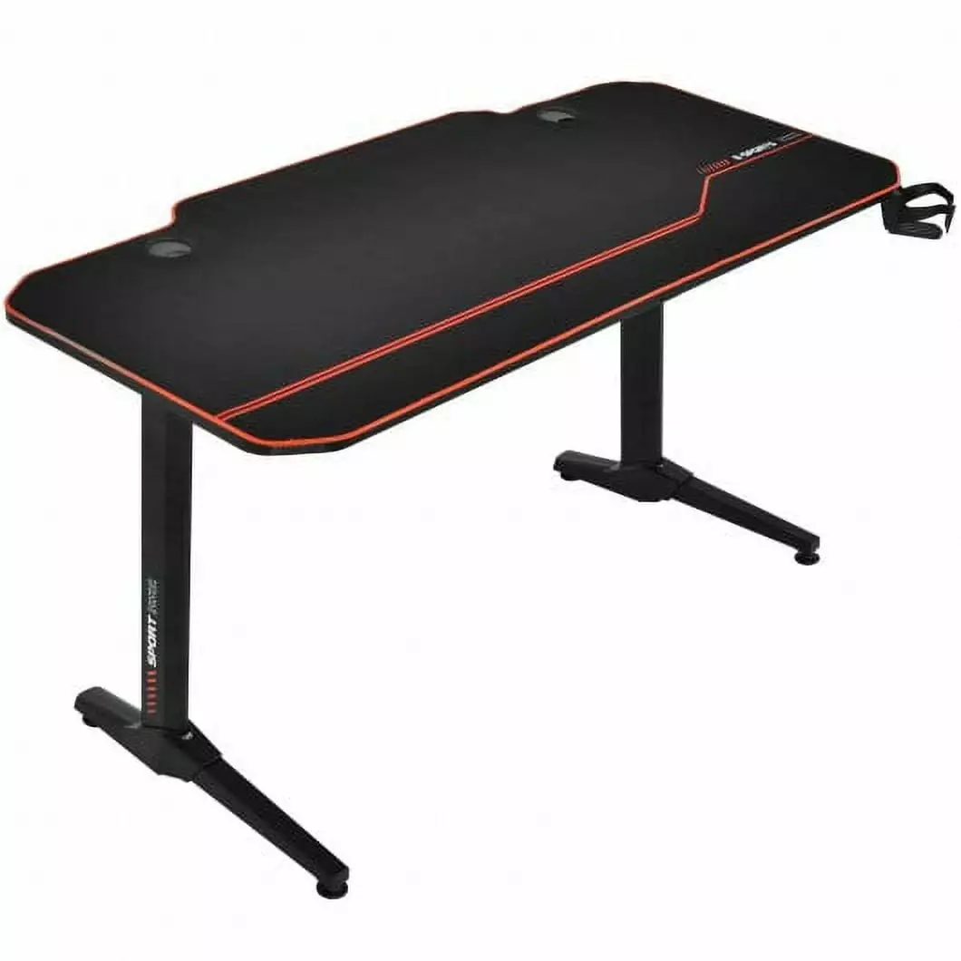 55 Inches T-Shaped Gaming Desk Full Desk Mouse Pad and Gaming Handle Rack Generic
