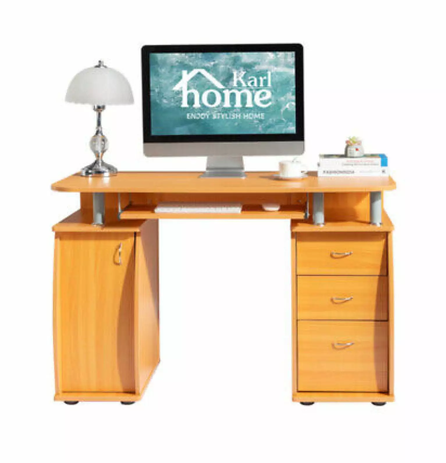 Rongfun Gaming PC Laptop Table 3 Drawers Home Office Writing Desk
