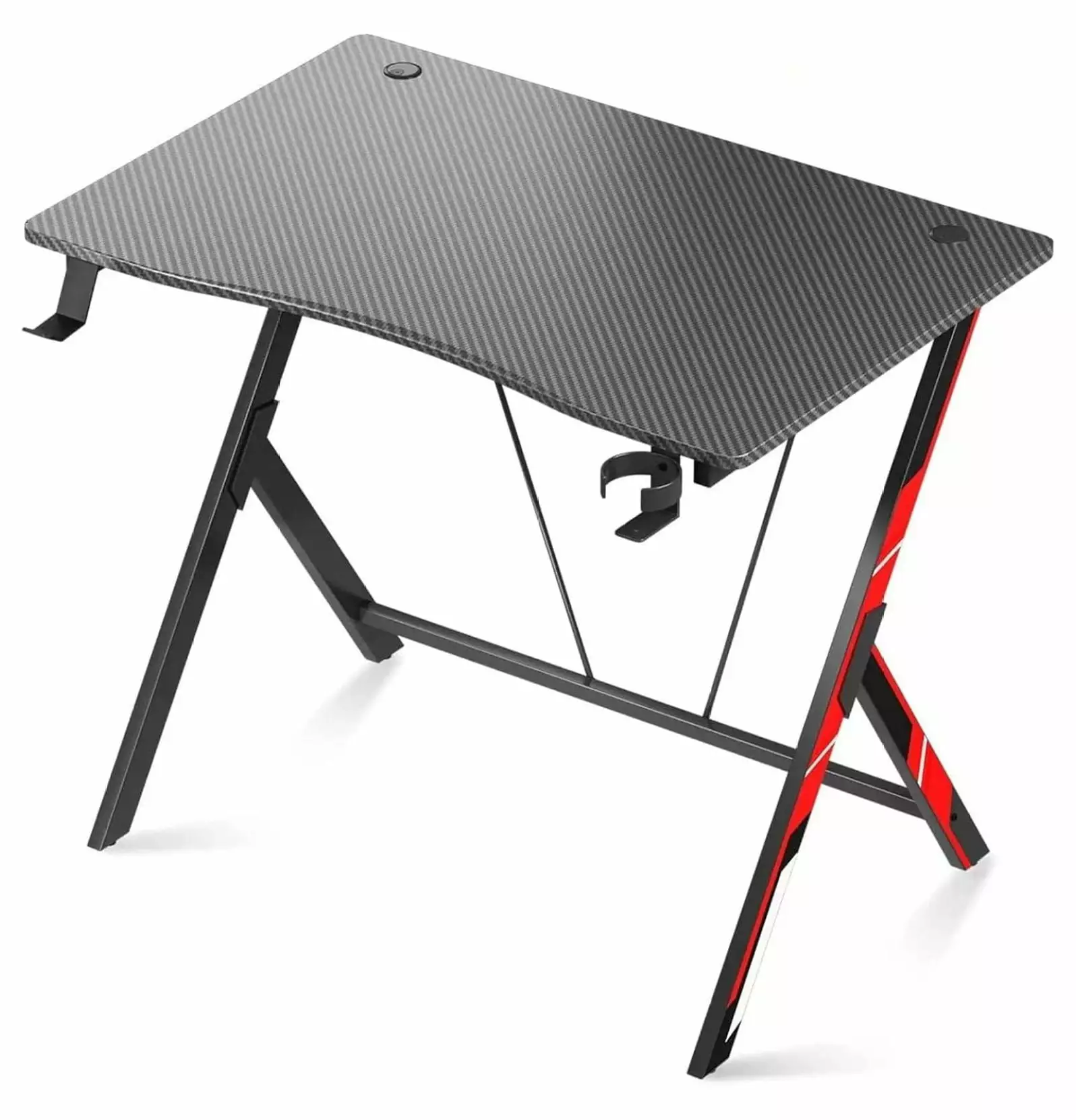 WANCQ 31 Inch Small Gaming Desk Kids Carbon Fiber Surface and Headphone Hook