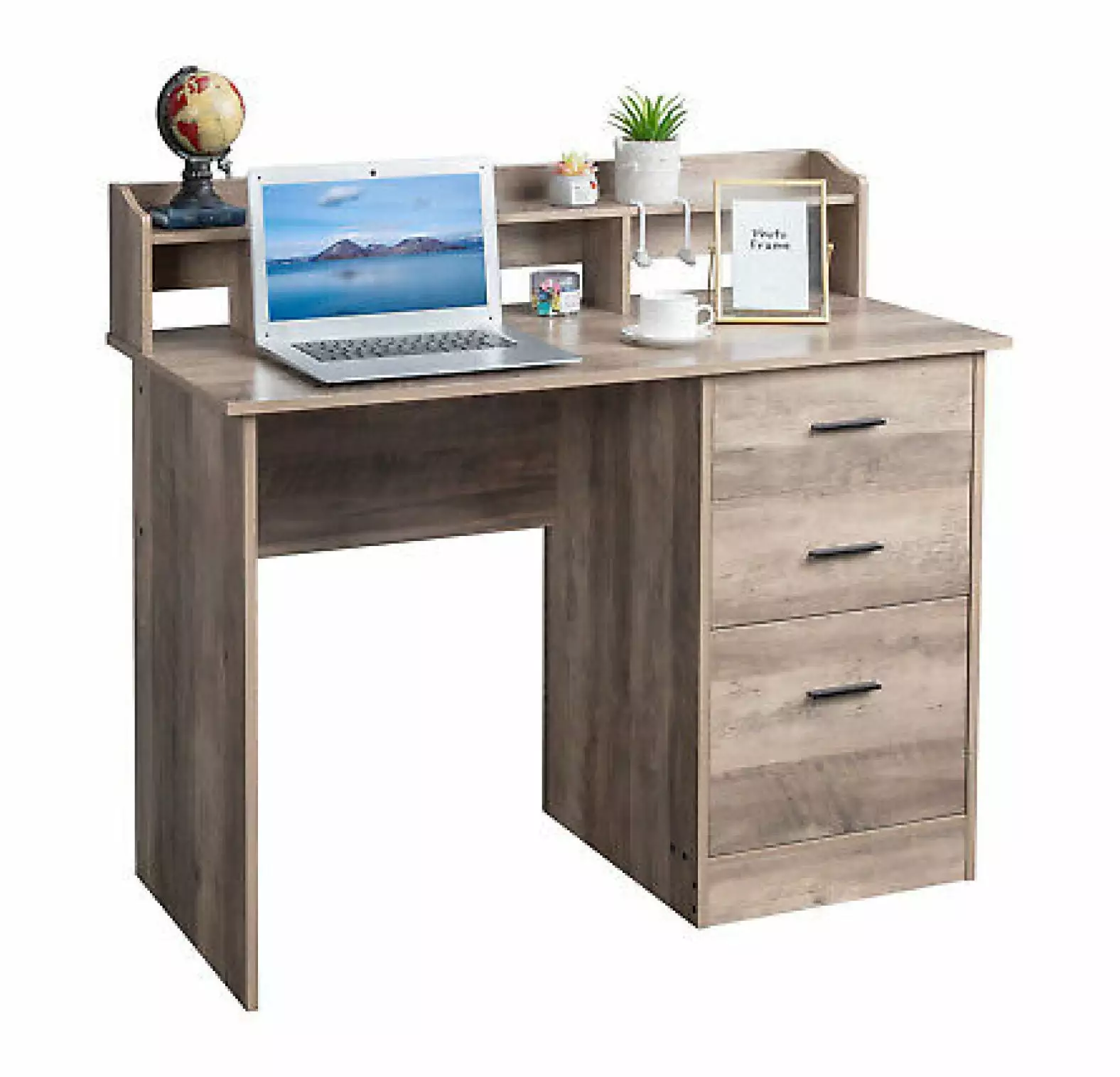 ZHANGHU 43 Corner Gaming Desk 3 Drawers PC Laptop Study Table Workstation