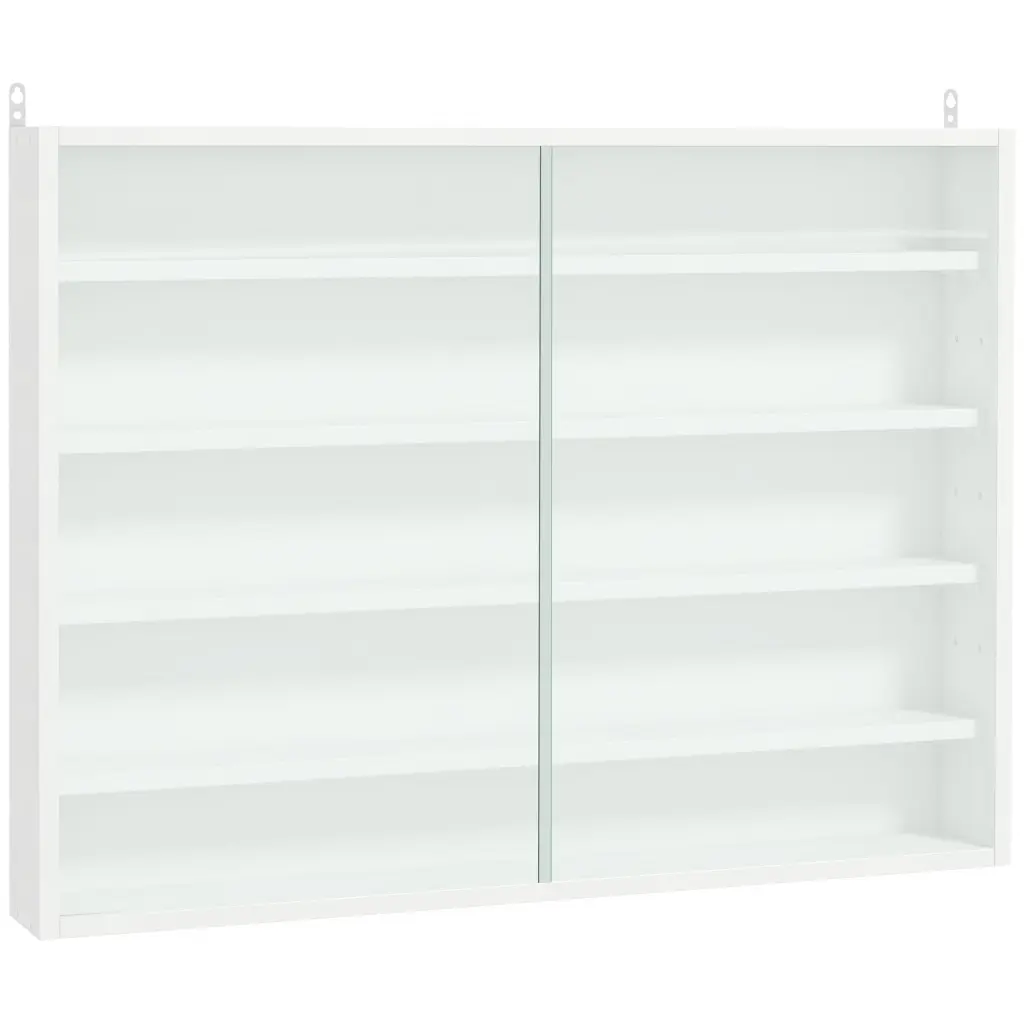 5 Tier Glass Presentation Cabinet 2 Doors and Adjustable Shelves aosom business