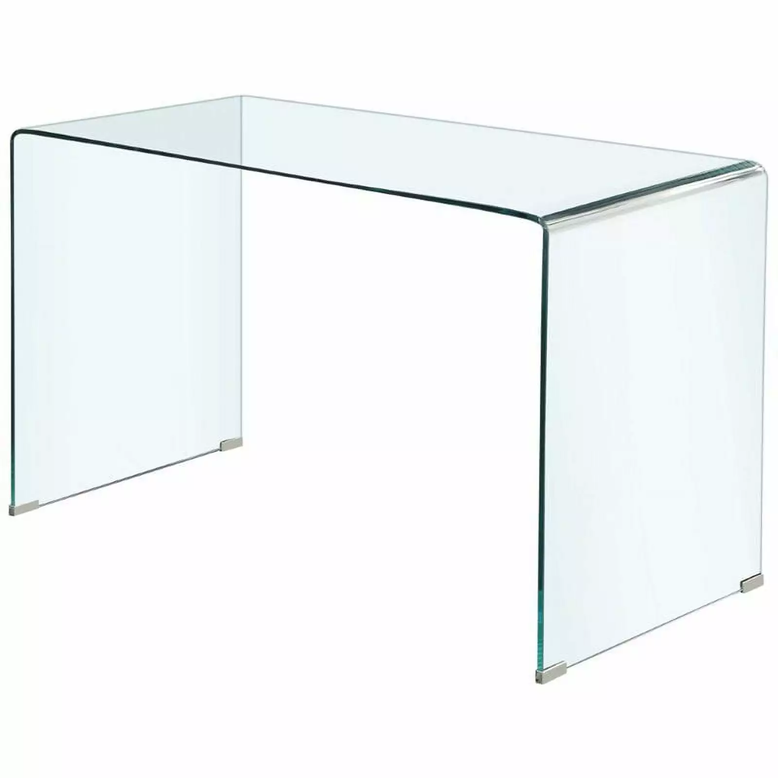Bowery Hill Contemporary Clear Glass Writing Desk