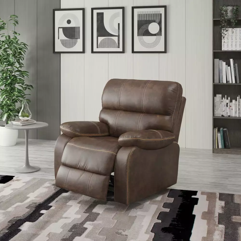 Artum Hill Sanja Chocolate Brown 40 Swivel Gliding Recliner - Comfortable Lounge Chair