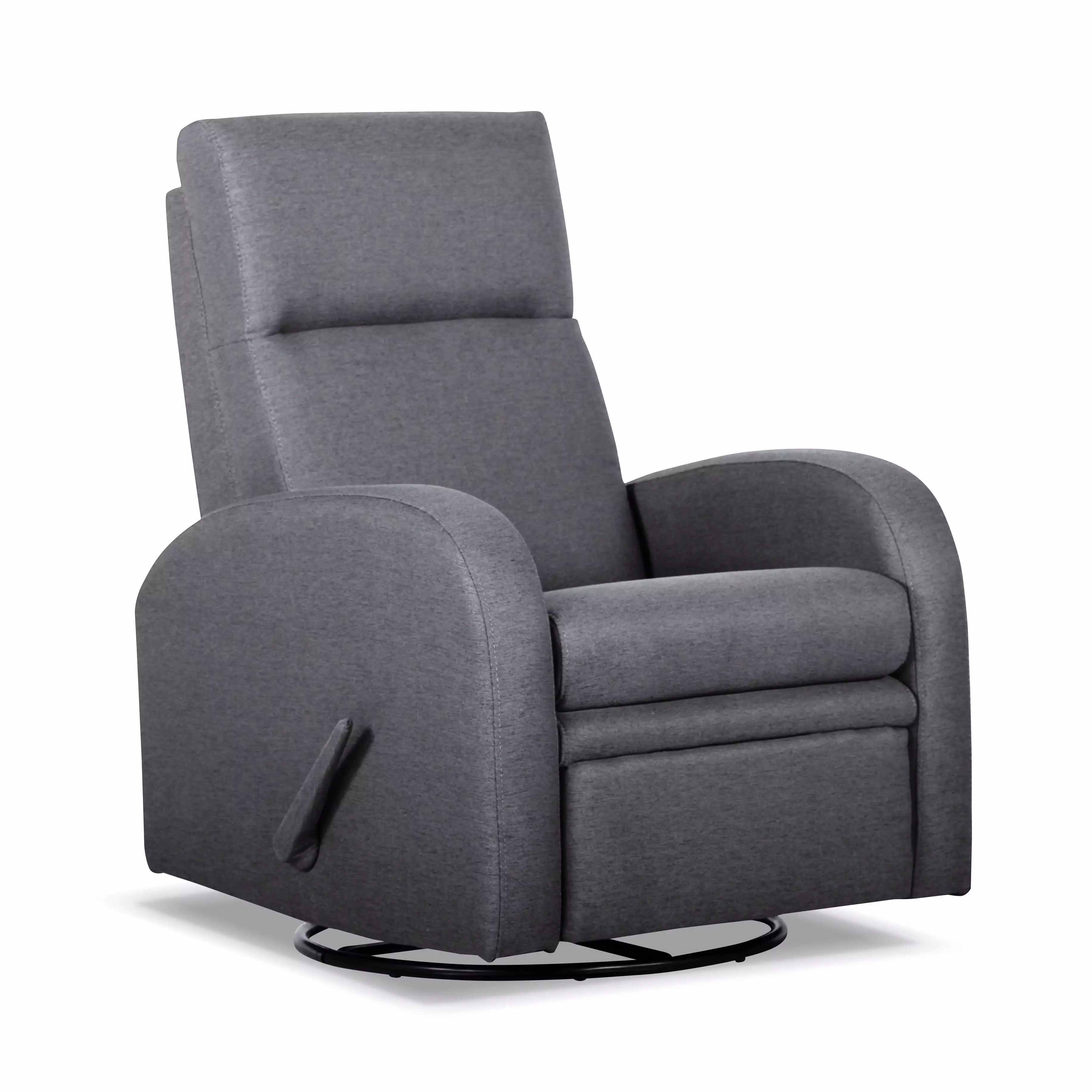 Bornmio York Handle Manual Glider Swivel Recliner Chair Home Comfort