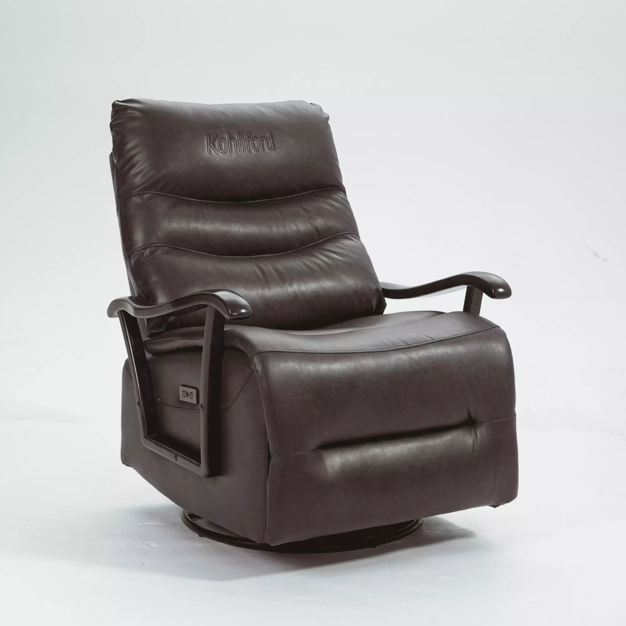 Kohliford Swivel Rocker Recliner Power Glider Chair Solid Wood Armrests