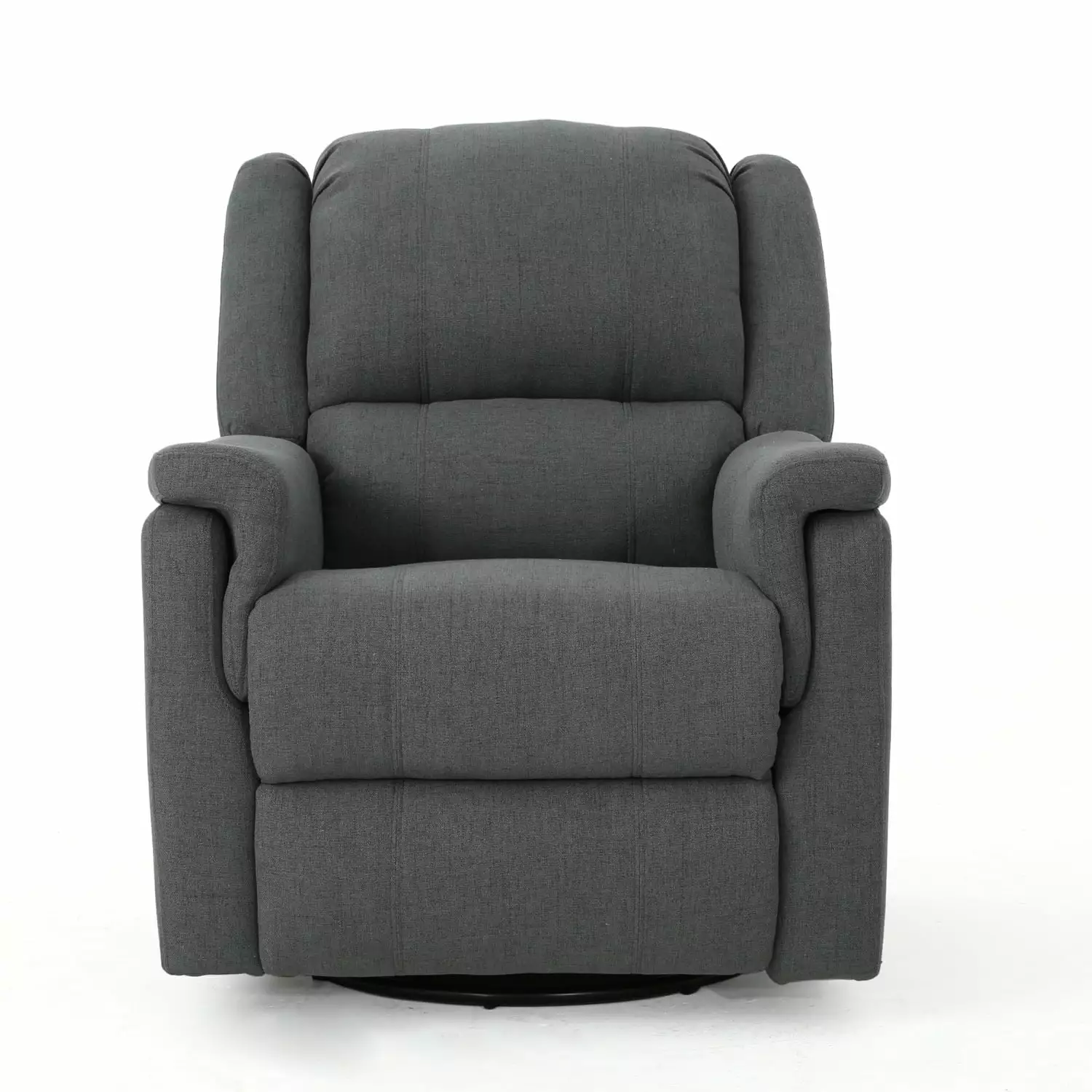 Miekor Furniture Charcoal Fabric Glider Recliner Swivel Manual Reclining Chair B3A788