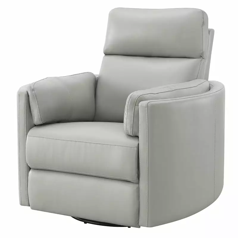 Pemberly Row Modern Wooden Glider Recliner Swivel Gray