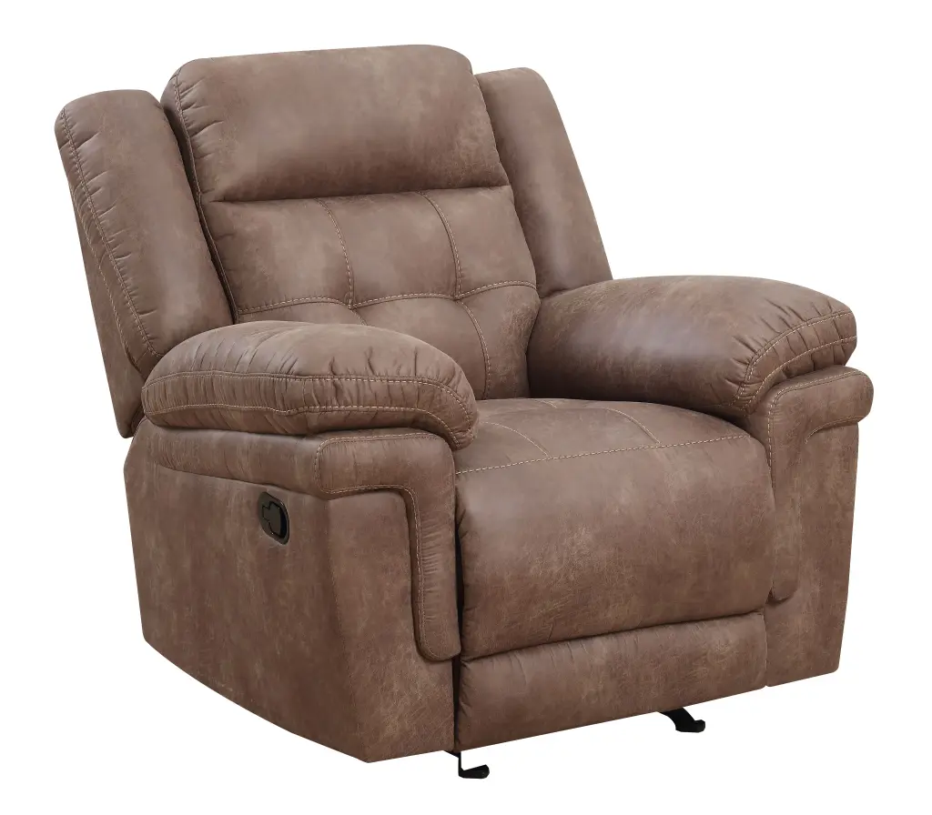 Anastasia Glider Recliner Brown Fabric Nursery or Living Room steve silver furniture