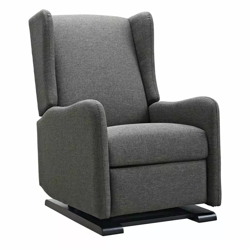 Pemberly Row Modern Contemporary Gliding Recliner Gray Finish