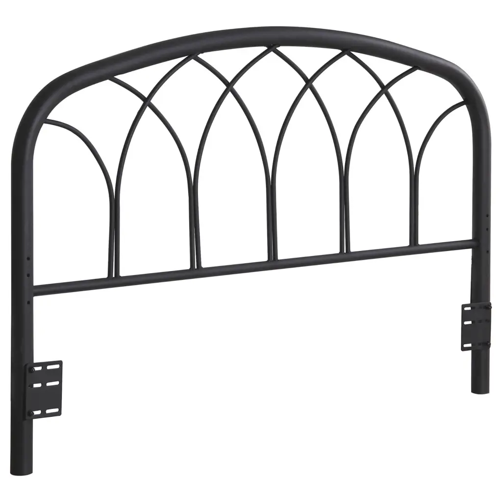 Black Full Queen Headboard Queen Black Metal Bedroom Transitional Bed furniture max