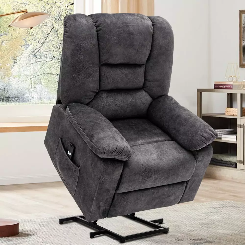 Massage Recliner Chair Electric Heated 5 Vibration Modes 300 lb Capacity uhomepro