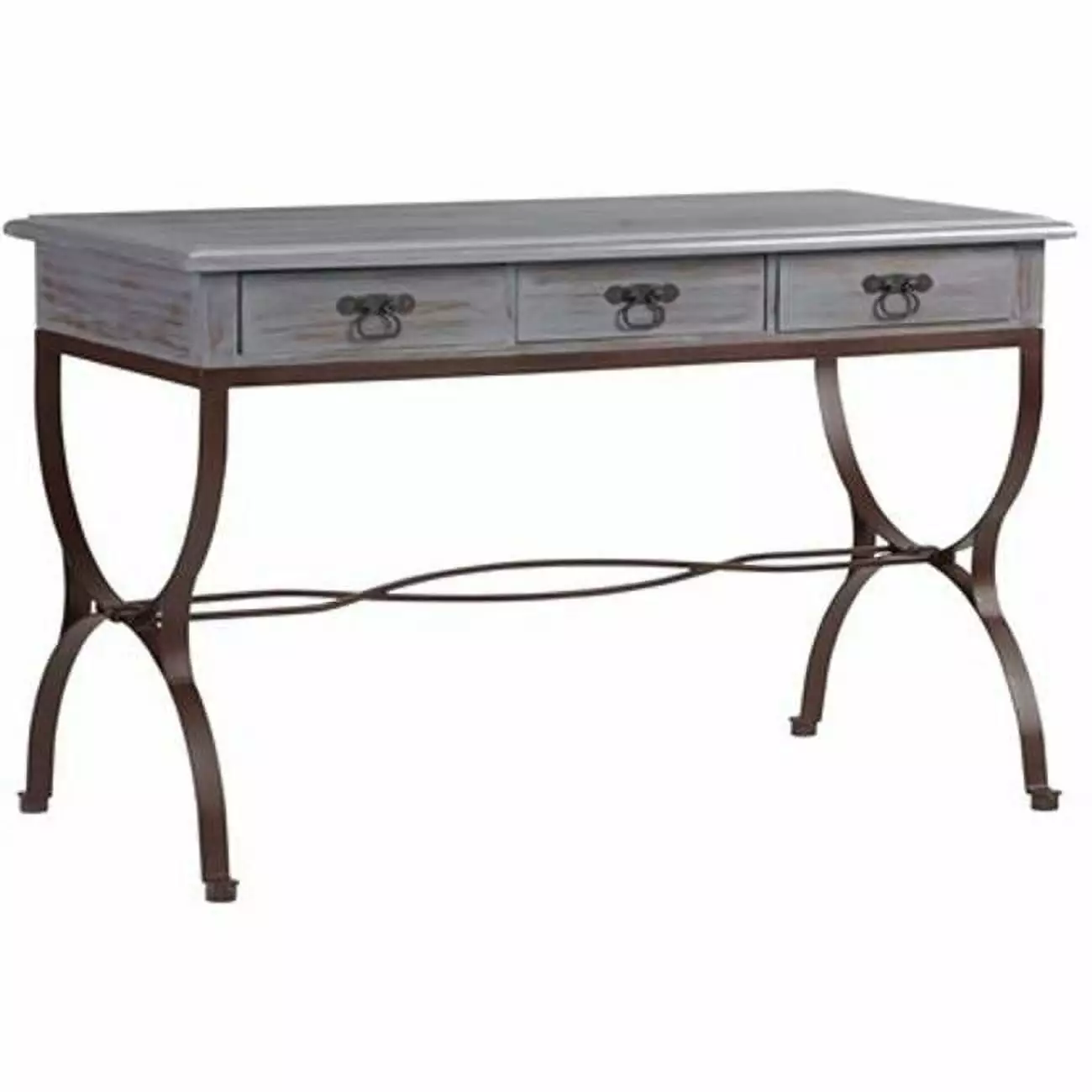 Progressive Furniture Piper Wood Desk Rustic Blue Gray - Farmhouse Style Workspace