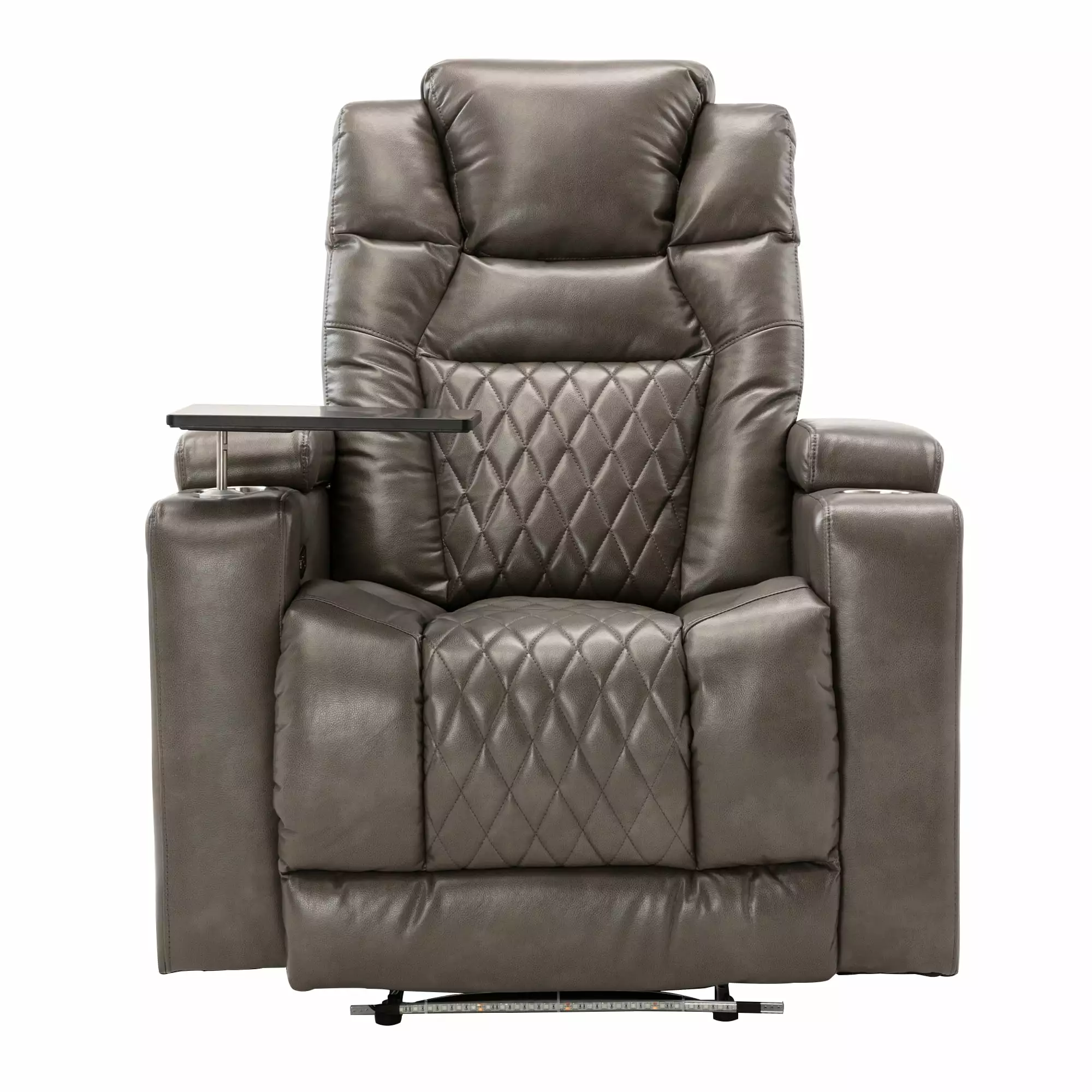 DeeHome Power Motion Recliner USB Charging Port Hidden Arm Storage and 360° Swivel Tray Table