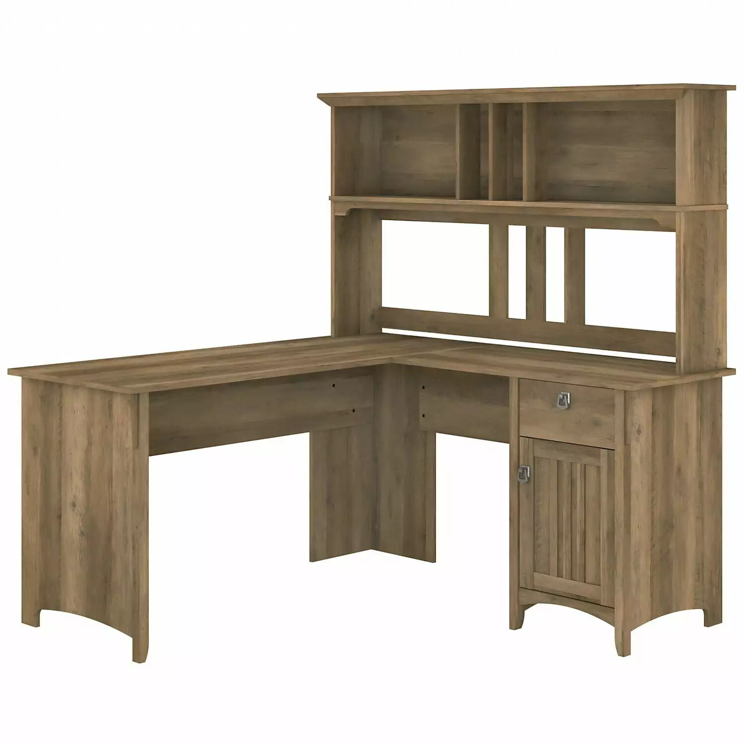 Maykoosh Asian Aesthetics 60W L Shaped Desk Hutch - Modern Office Furniture