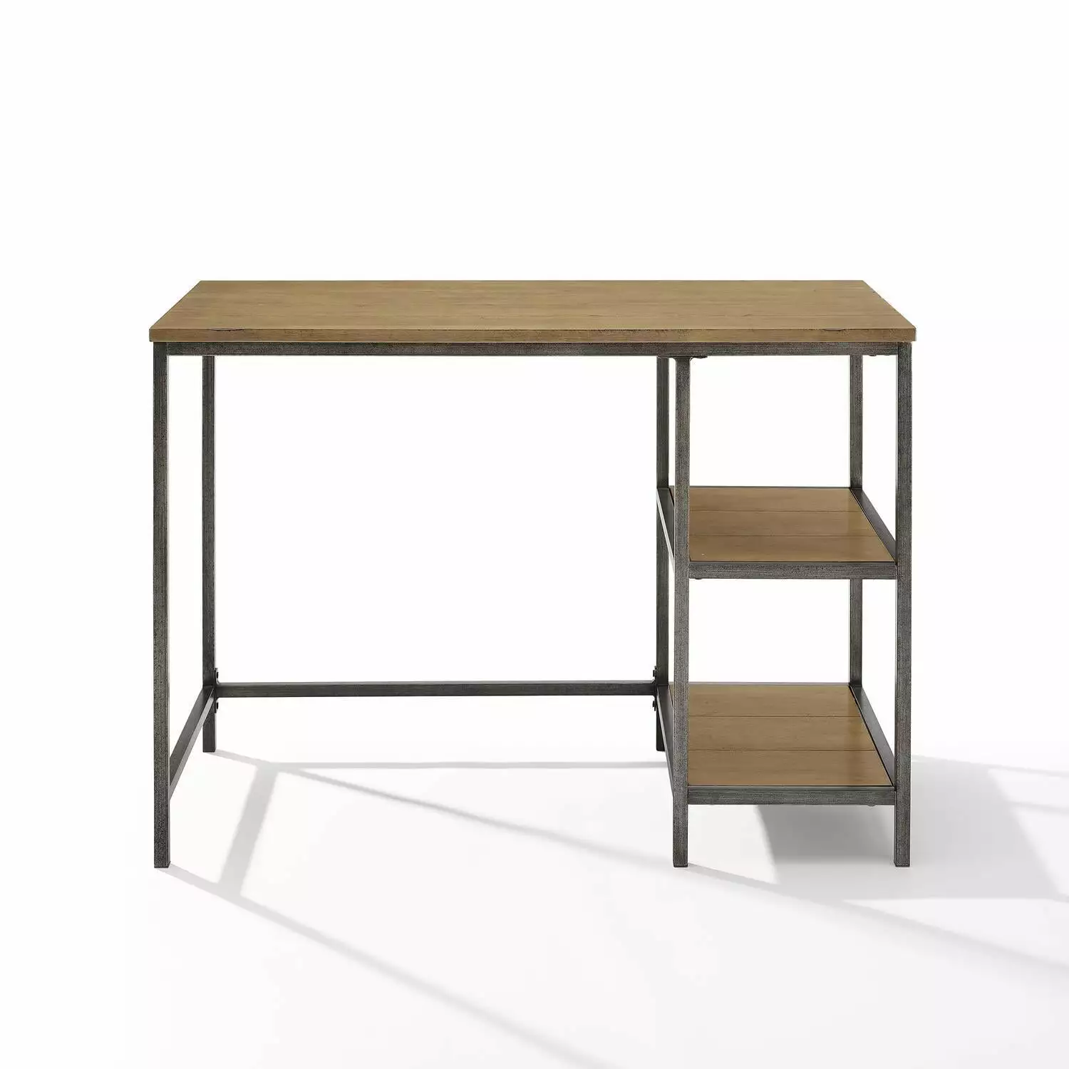 Crosley Brooke Industrial Writing Desk Washed Oak and Antique Bronze Crosley Furniture