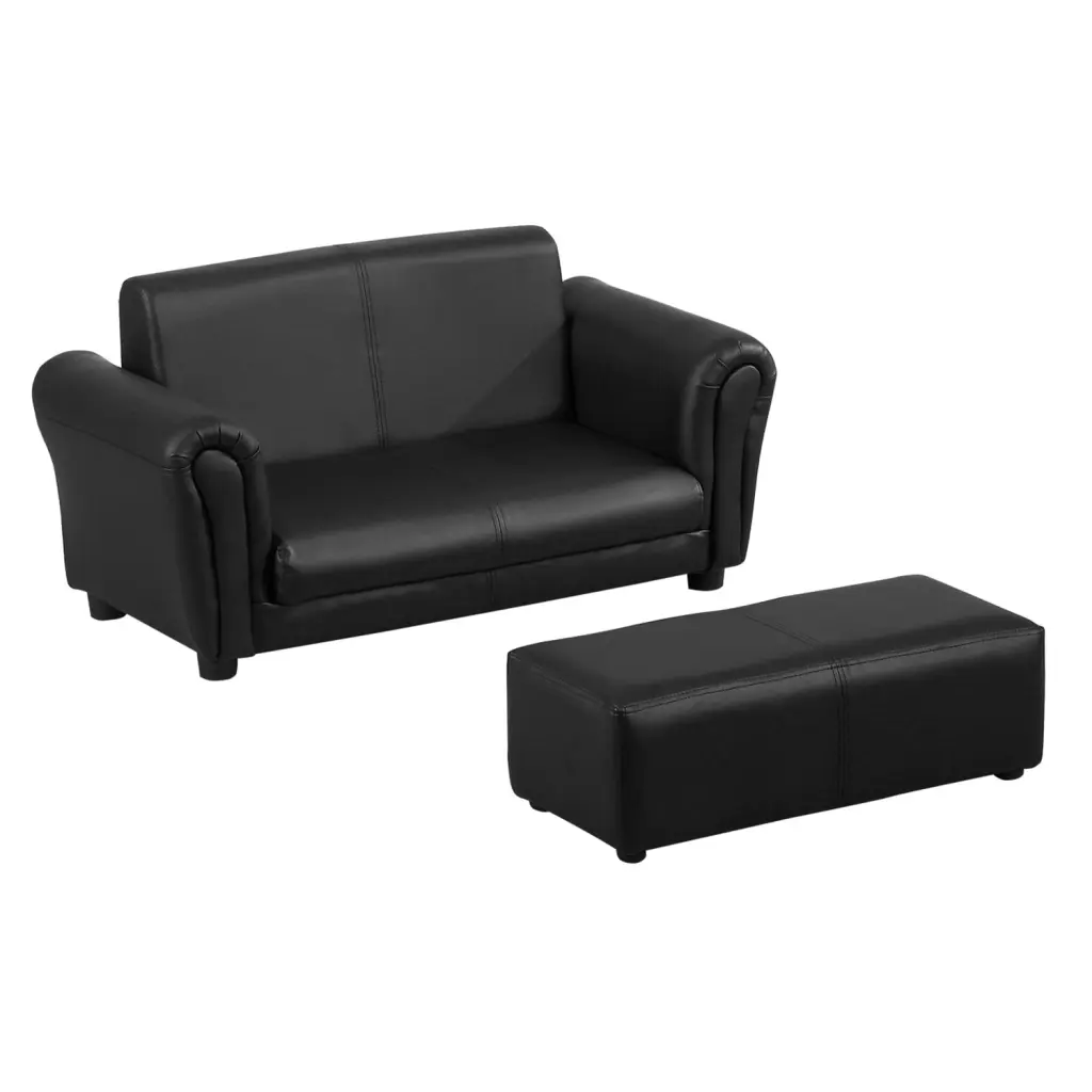 Kids Sofa Set Footstool Toddlers And Babies Kids Couch Playroom aosom business