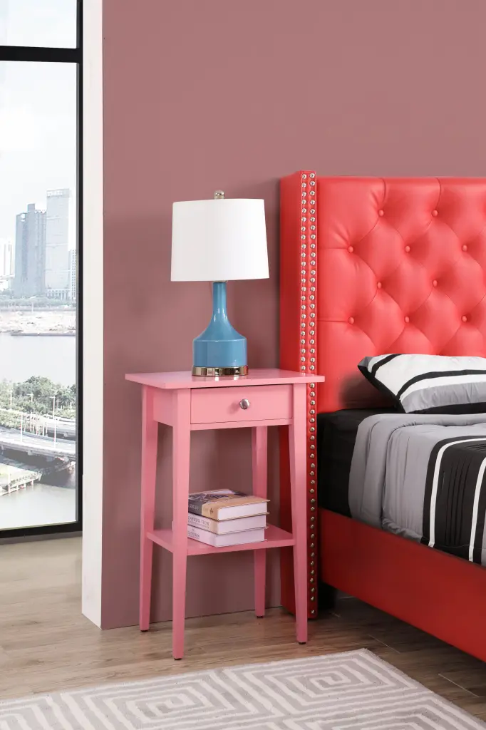 Dalton G035 N Nightstand Pink Particle Board glory furniture