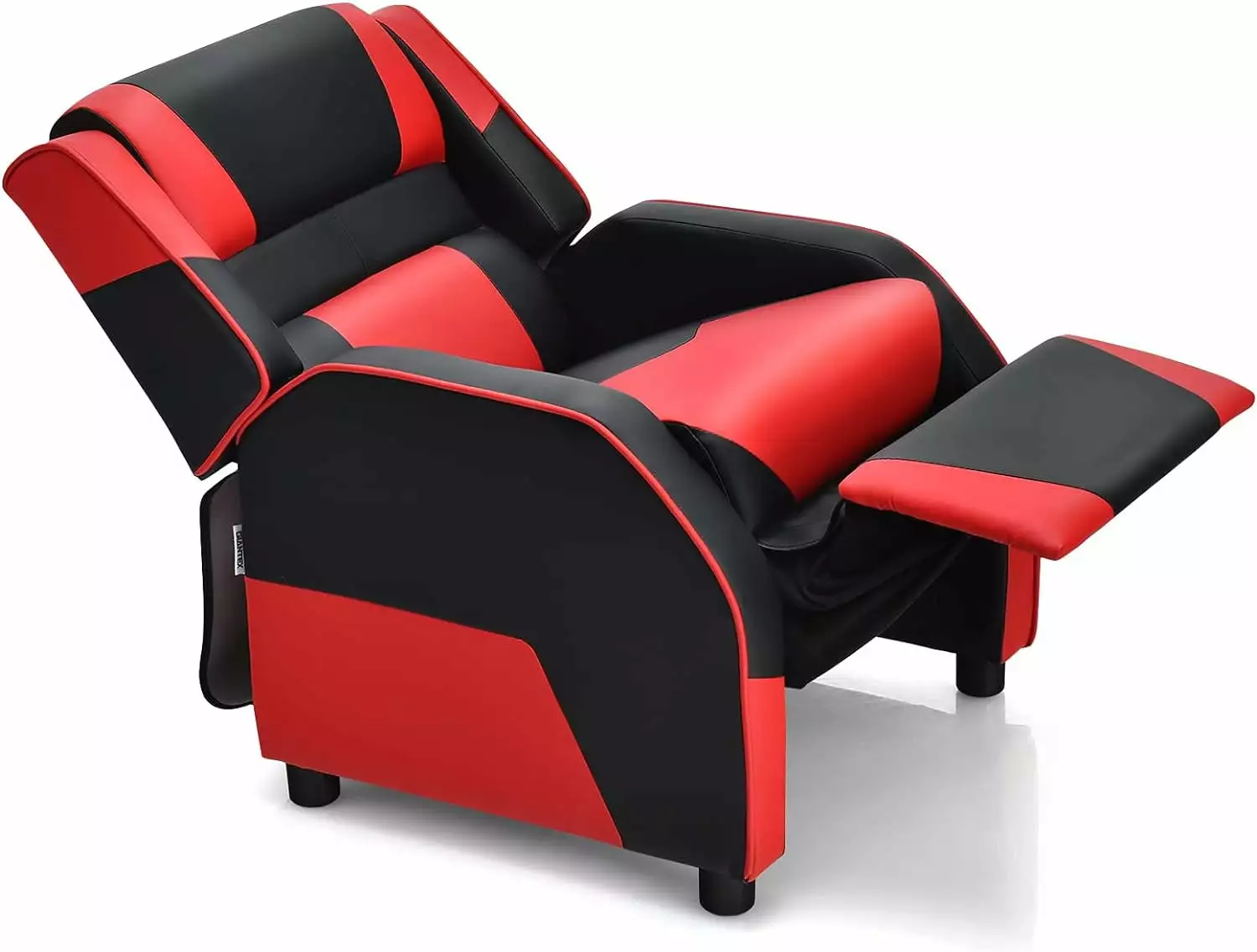 FJU Kids Recliner PU Leather Kid Lounge Chair Footrest Armrest Headrest Lumbar Support Adjustable Gaming Toddler Sofa Armc...