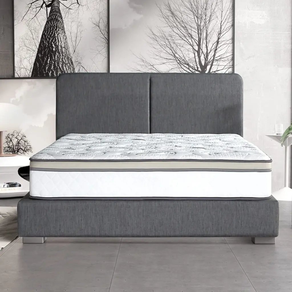 King Size 10 Inch Majestic Medium Pillow Top Cool Gel Memory Foam Mattress brn sleep products