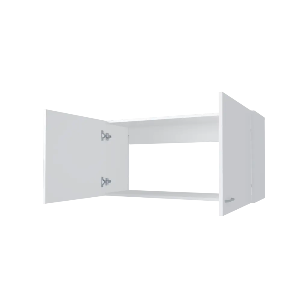 Oklahoma Wall Cabinet Melamine Two Doors White Kitchen Contemporary fm furniture