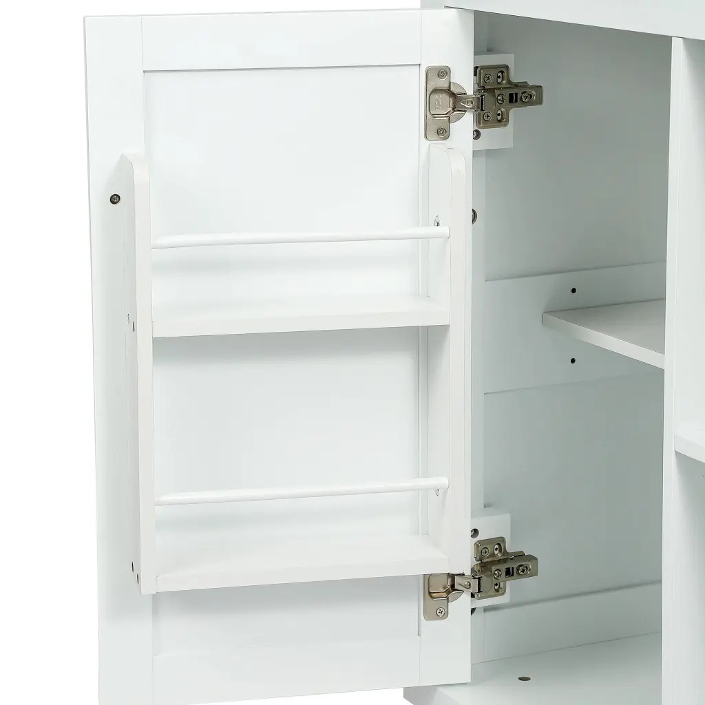 Kitchen Cart Rubber Wood Drop Leaf Countertop and Cabinet k-k store