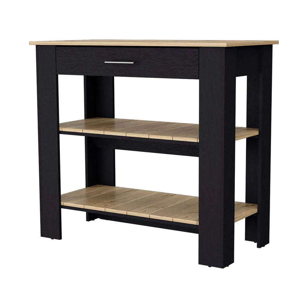 Brooklyn Kitchen Island Three Concealed Shelves Multicolor rta mubles colombia