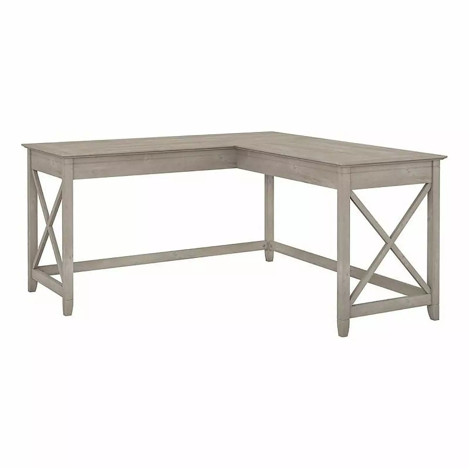 Atlin Designs 60 L-Shaped Engineered Wood Desk Washed Gray