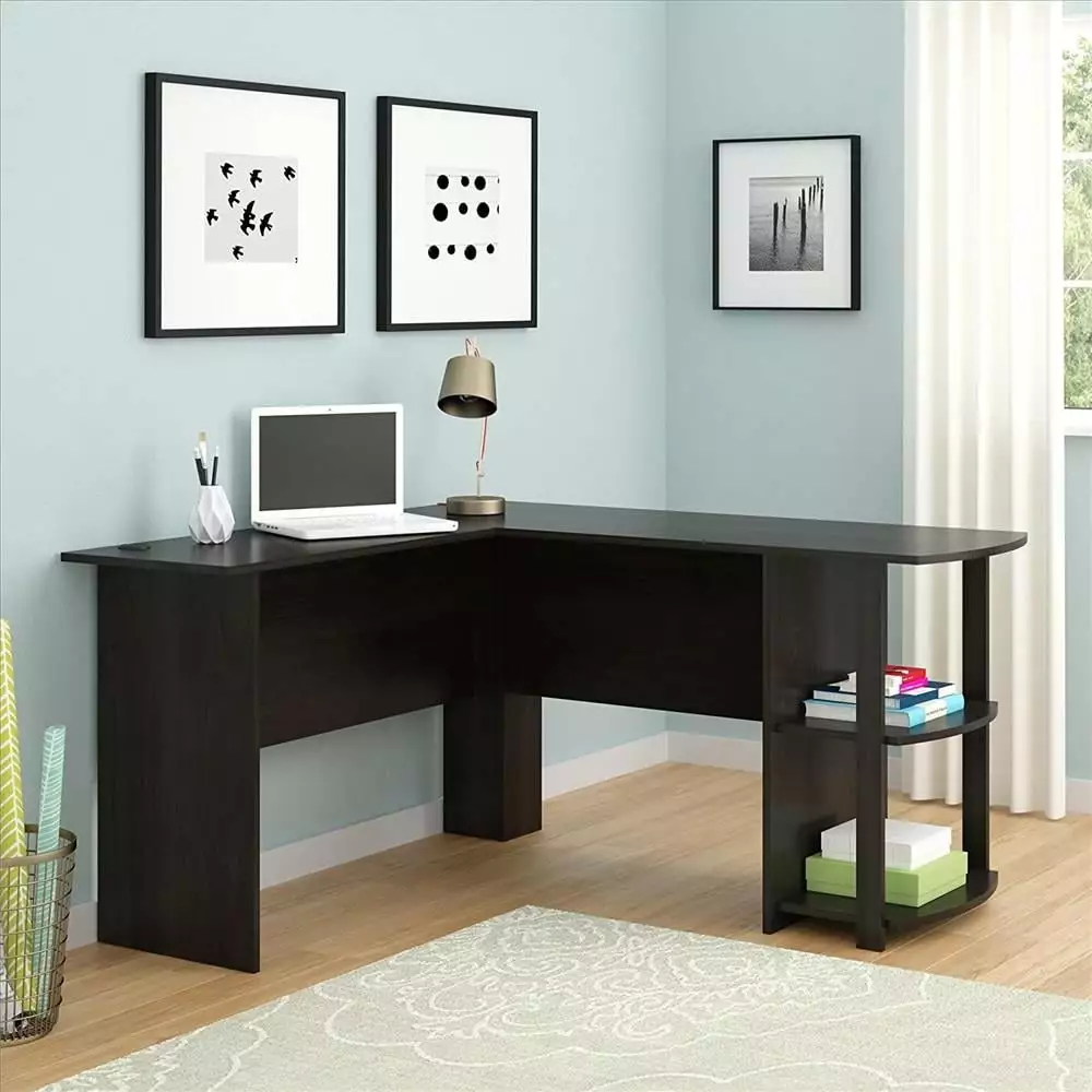 Winado Brown L-Shaped Corner Computer Desk Home Office FCH