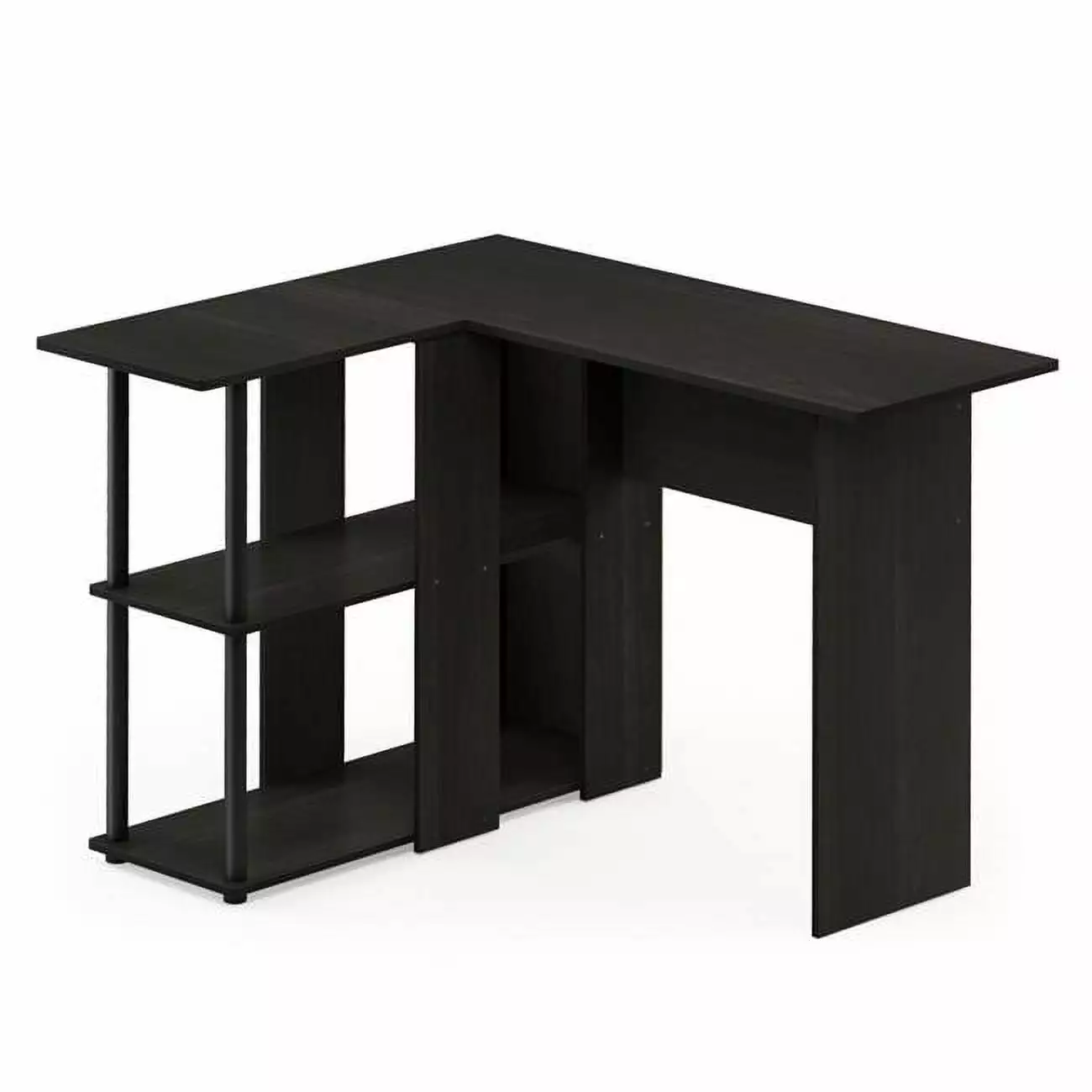 Abbott L-Shape Desk Bookshelf Espresso and Black Lauren Ralph Lauren