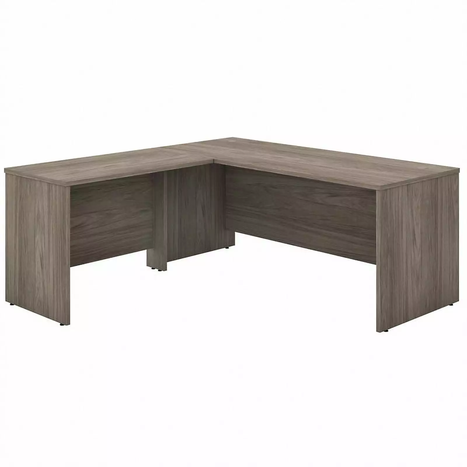 72W x 30D Modern Hickory Pemberly Row L Shaped Desk Engineered Wood