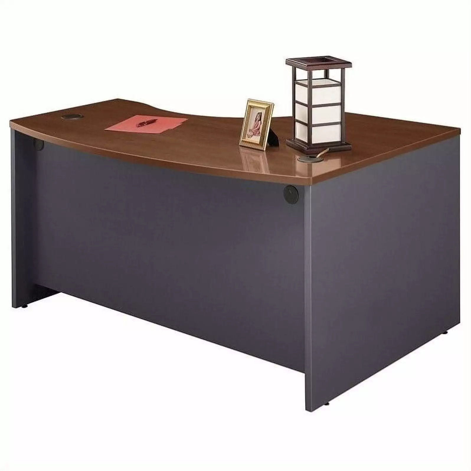 Scranton & Co 60W x 43D LH L Bow Desk Shell Hansen Cherry