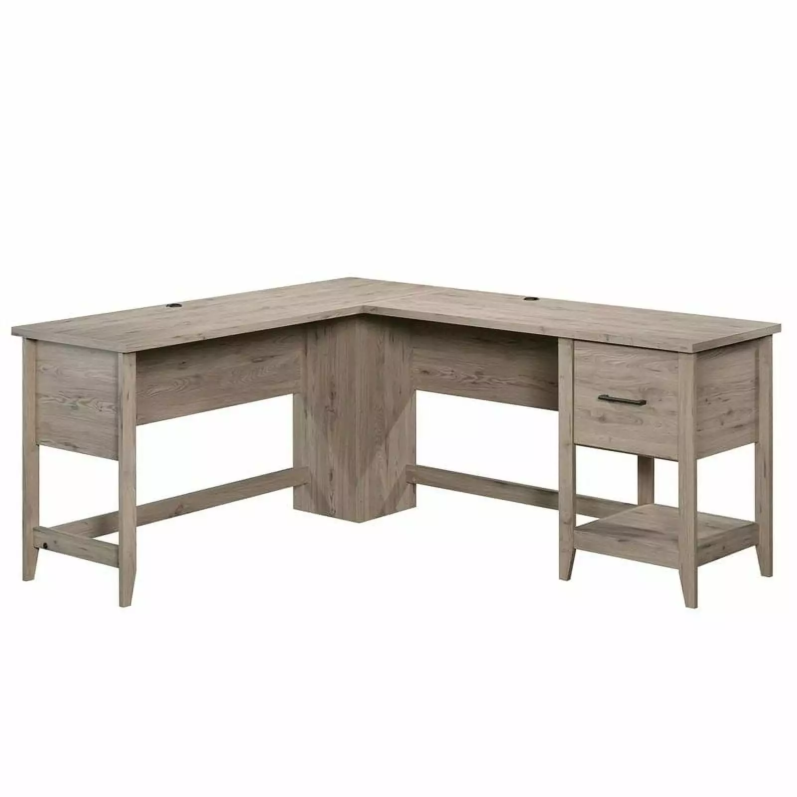 Scranton & Co L-Shaped Contemporary Engineered Wood Computer Desk Laurel Oak