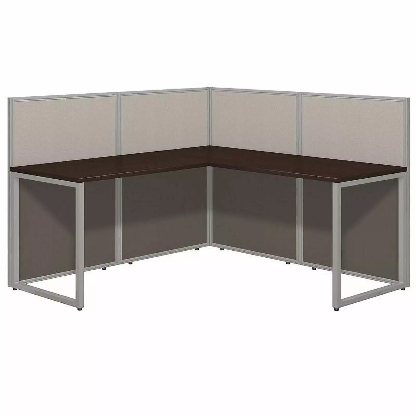 Scranton & Co L Shaped Wood Computer Desk Mocha Cherry