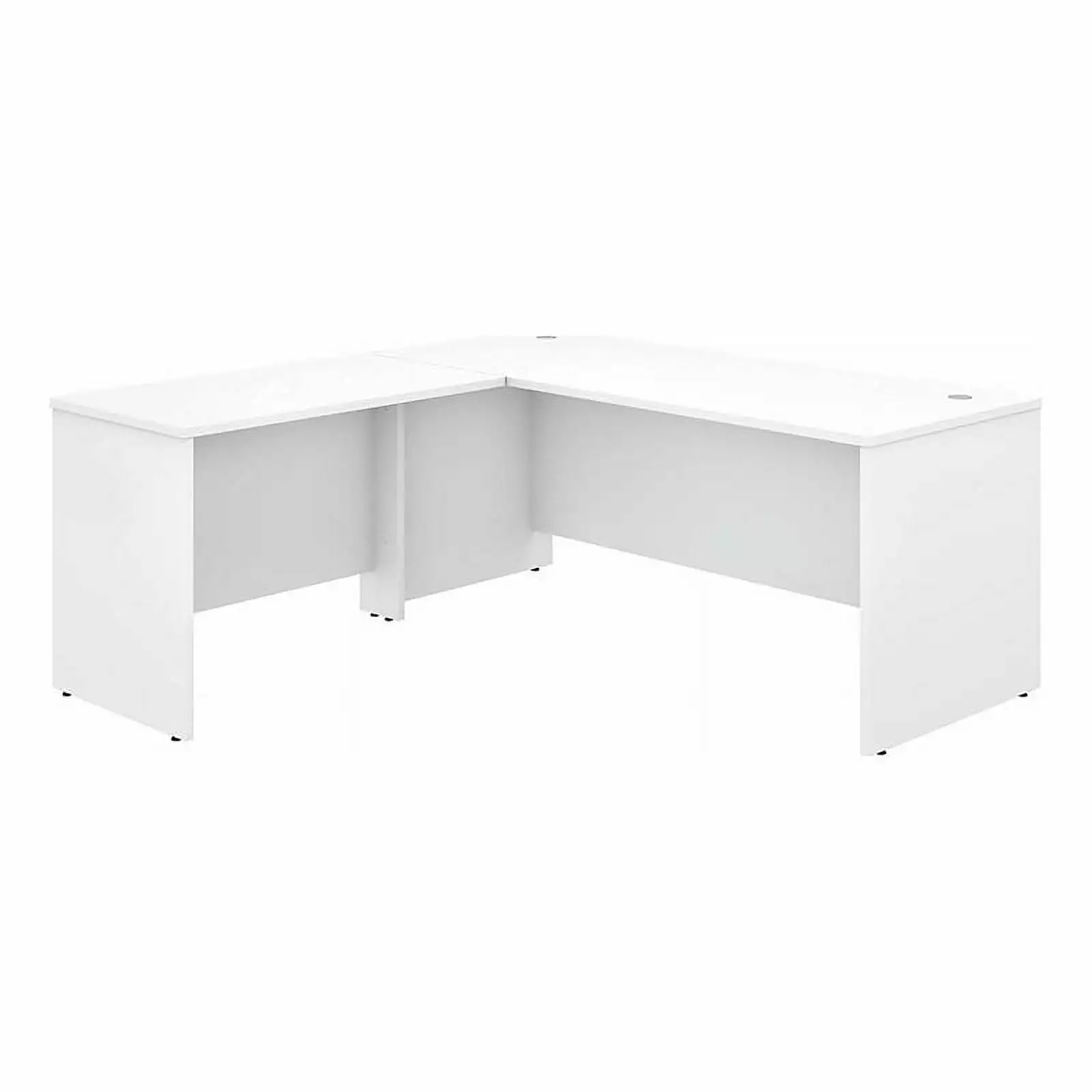 White Trent Home Contemporary L Shaped Engineered Wood Desk 42 Return