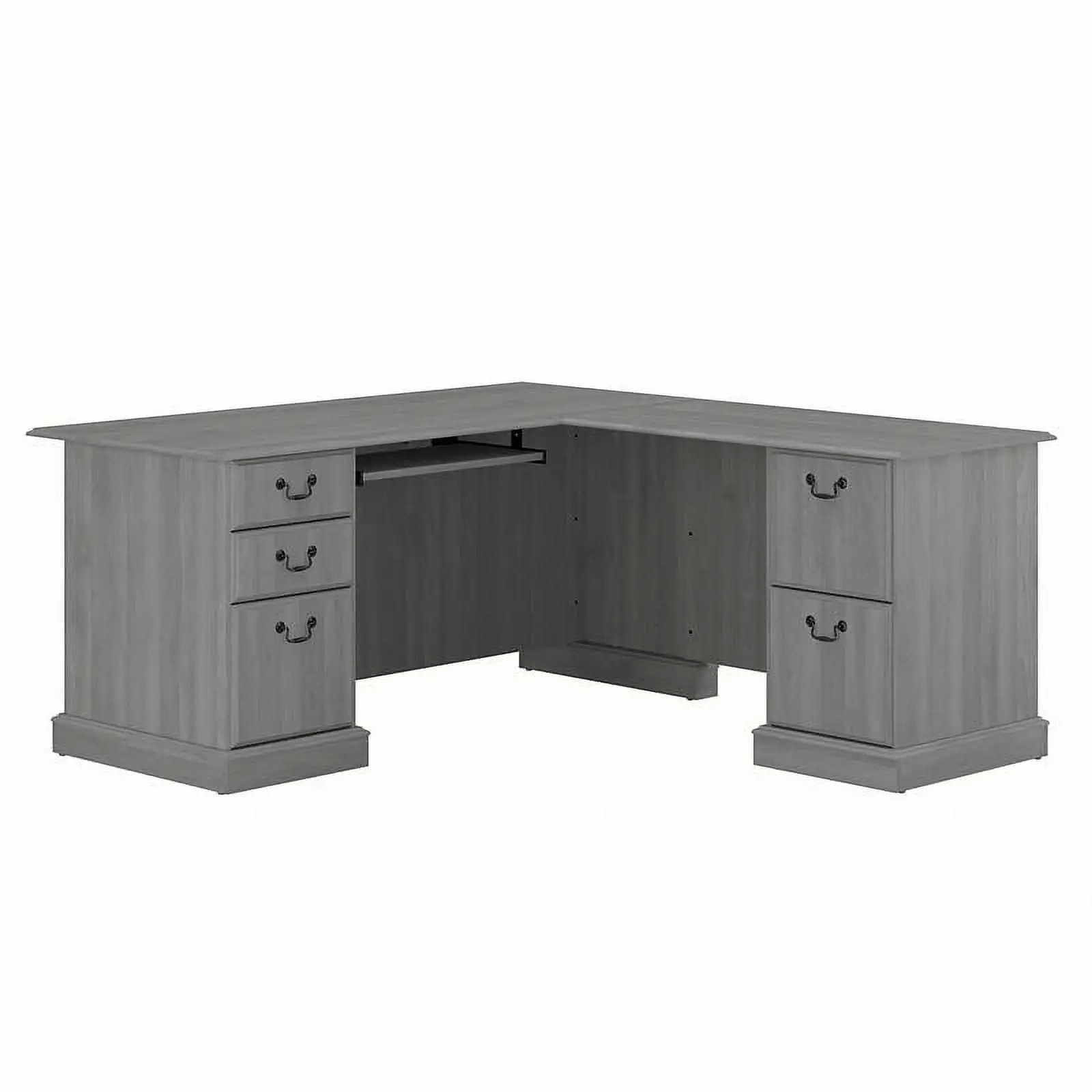 UrbanPro L Shaped Computer Desk Drawers Modern Gray - Engineered Wood Office Desk