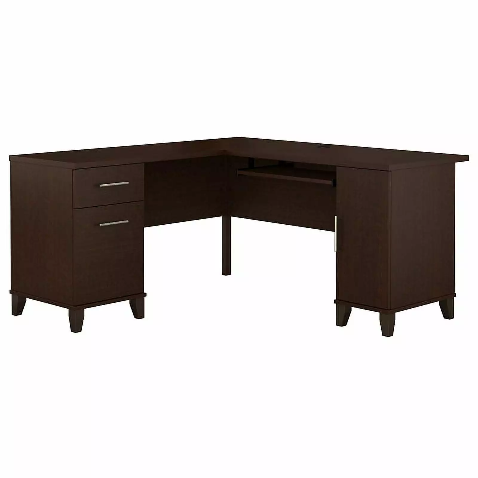 UrbanPro Transitional Home Office 60W L Desk Mocha Cherry - Stylish Workspace