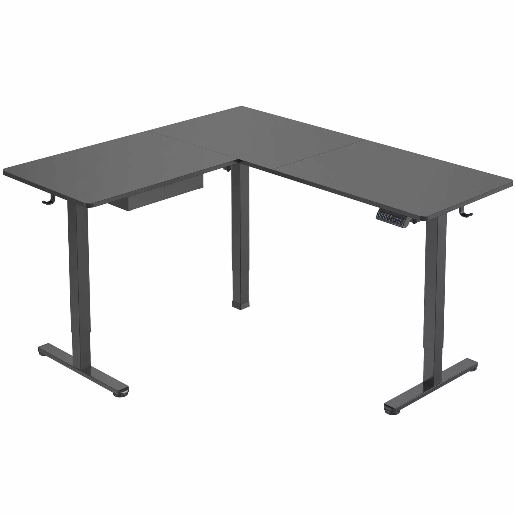 Mount-It Large Electric Height Adjustable L-Shaped Corner Sit-Stand Desk Ergonomic Mount-It!