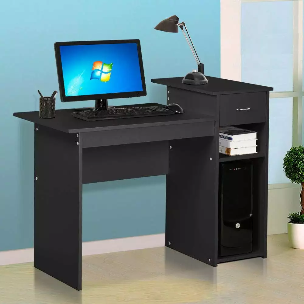 Ktaxon Writing Computer Lap Desk Drawer Shelving Home Office Study Workstation
