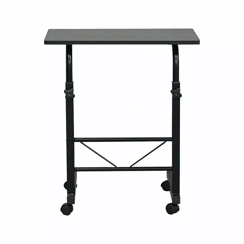 UBesGoo Rolling Laptop Desk Height Adjustable Side Table Bedroom Black FCH