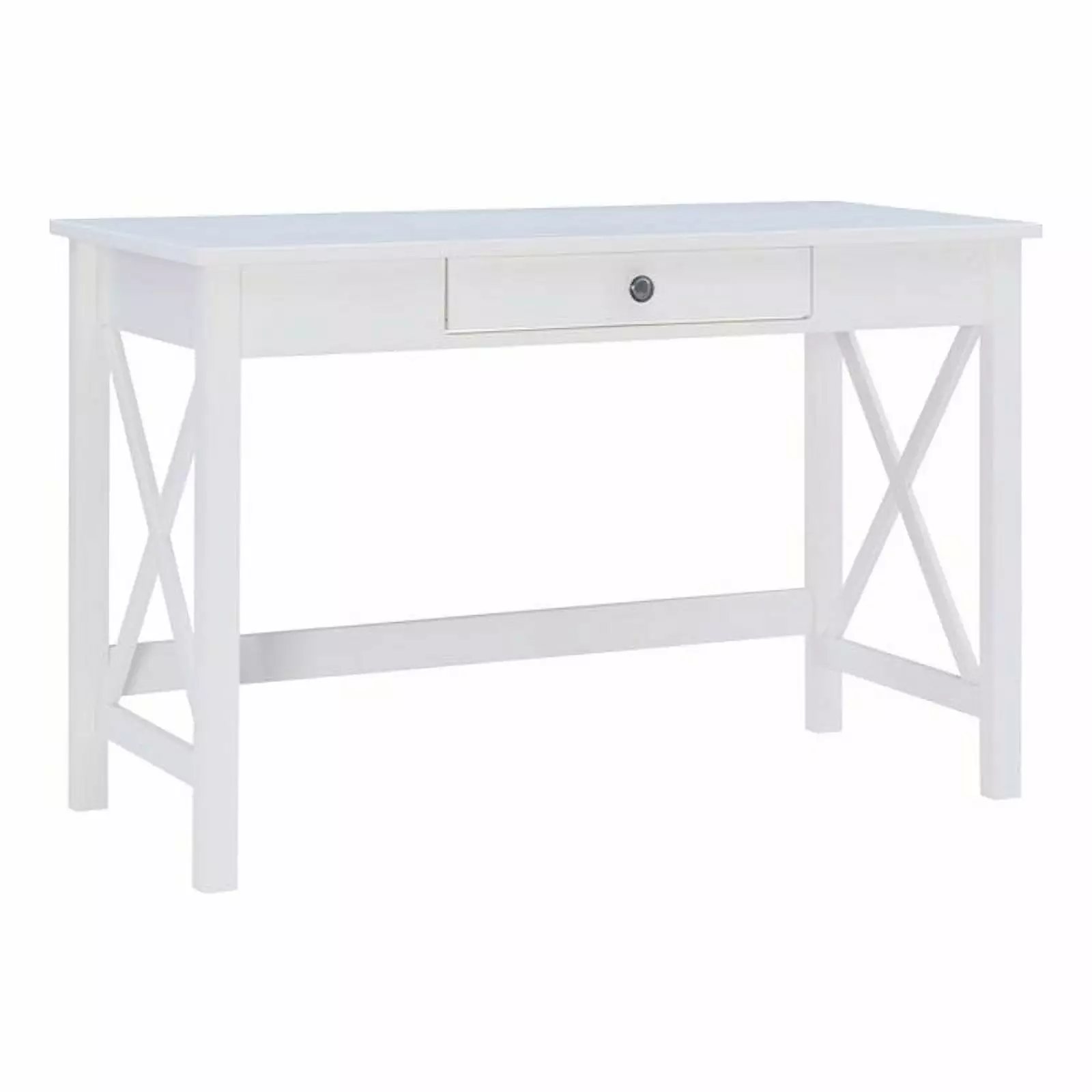 Riverbay Furniture Modern Wood Laptop Desk Antique White Finish
