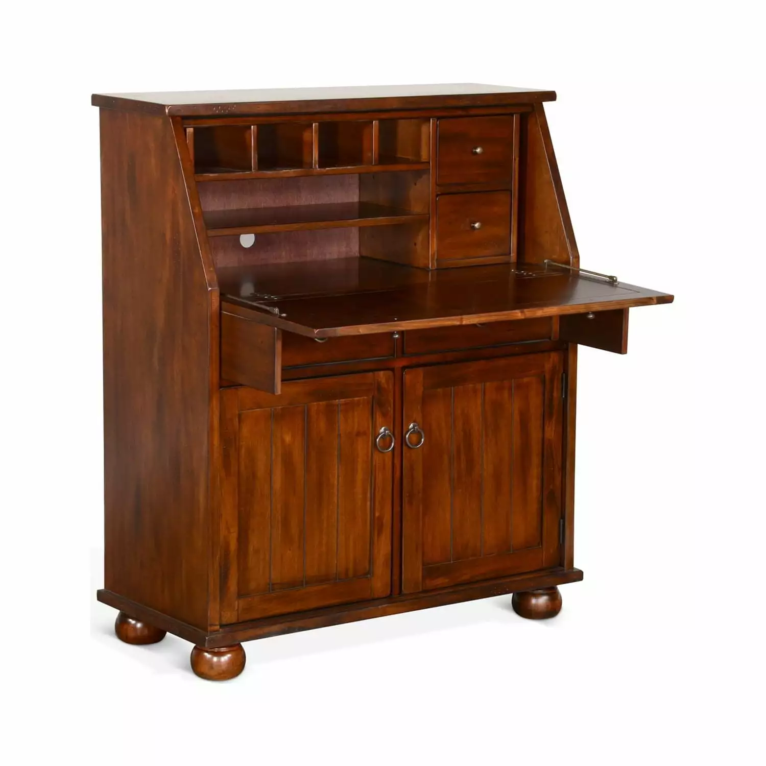 Sunny Designs Santa Fe Drop-Leaf Laptop Desk Dark Brown Finish